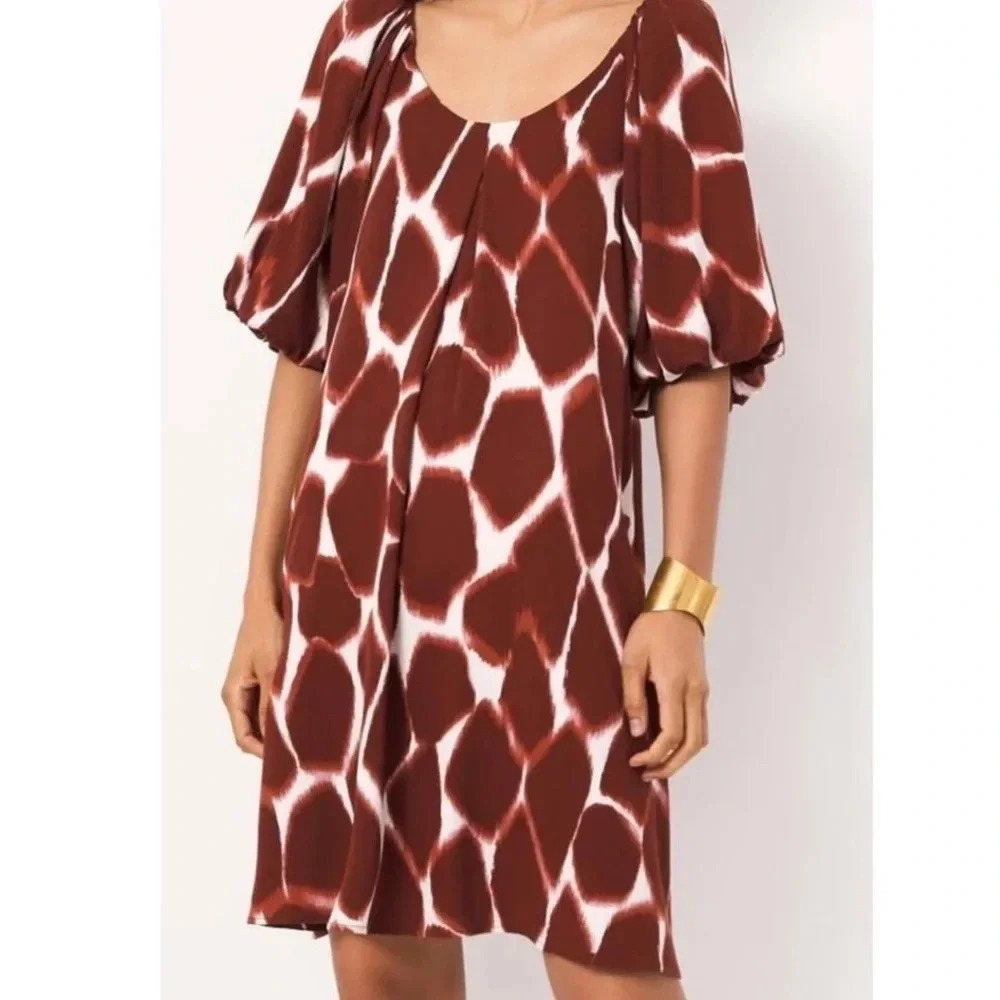 Anthropologie Giraffe-Print Corey Lynn Calter Dress with Pockets